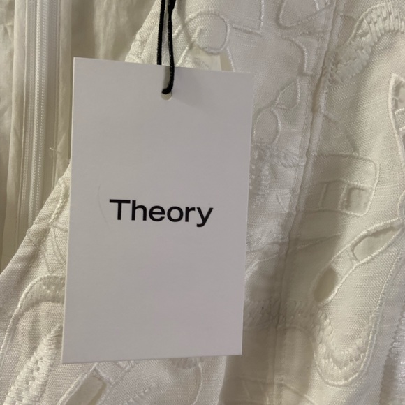 NWT Theory Jemion E White embroidered Eyelet Dress - Picture 4 of 8